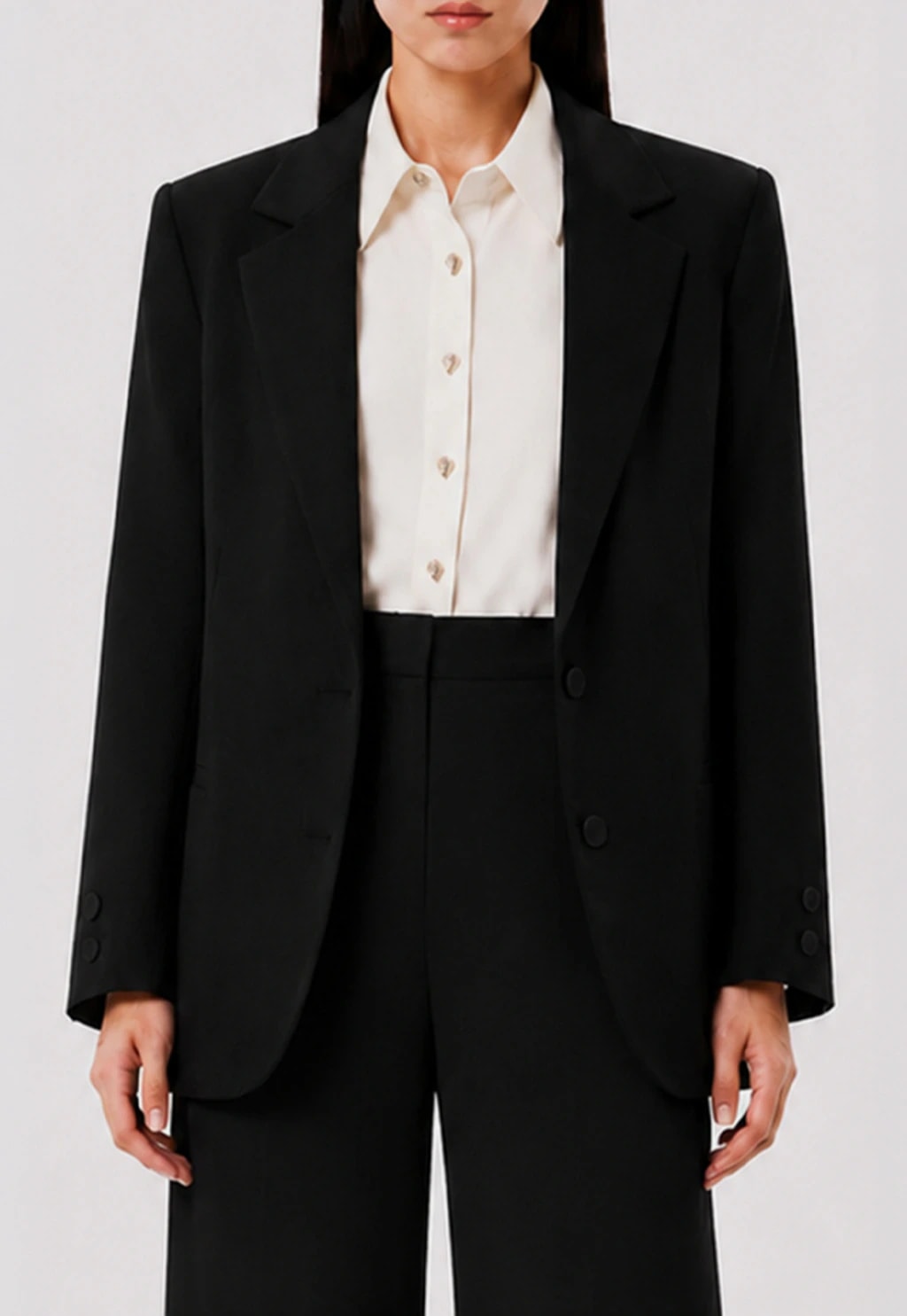 Blazer Oversized de Viscose - Preto