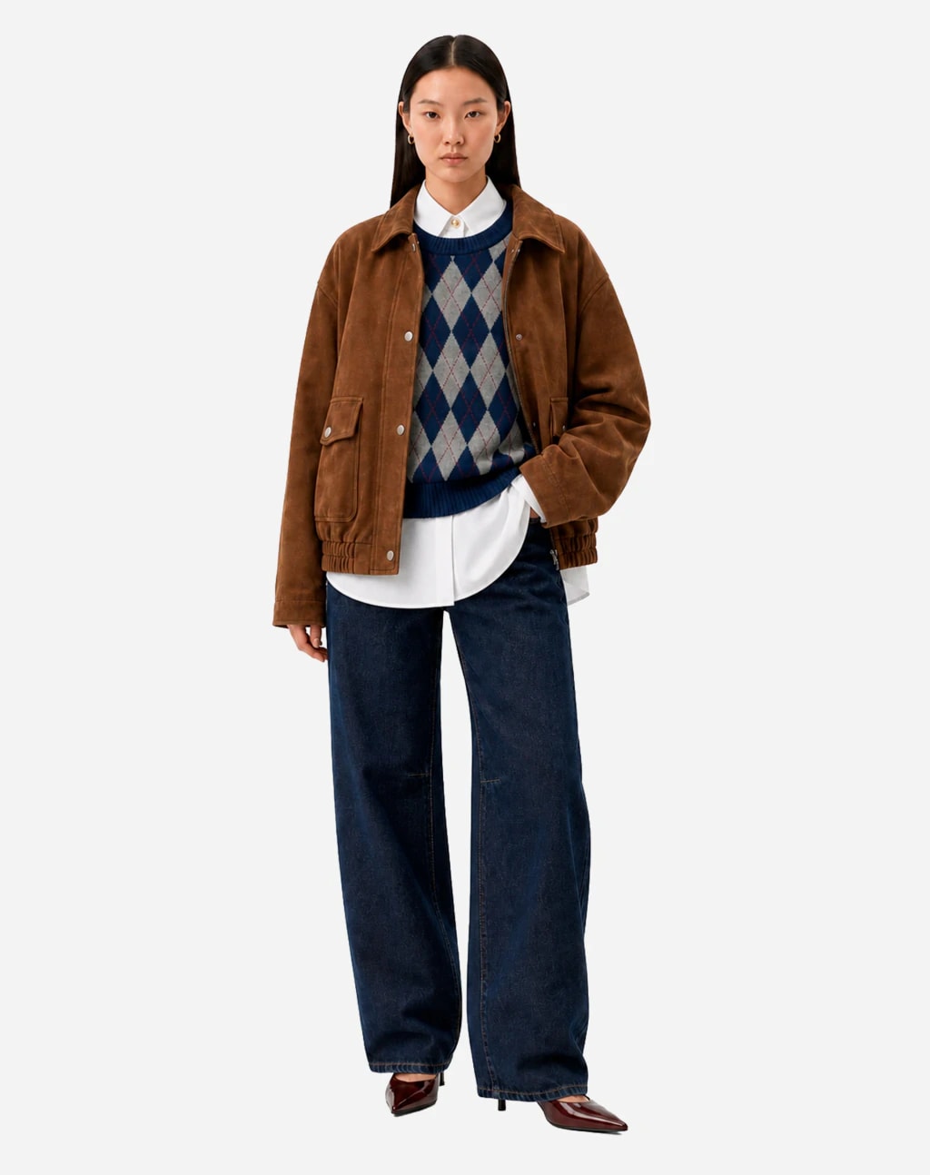 Calça Barrel Jeans - Azul Escuro