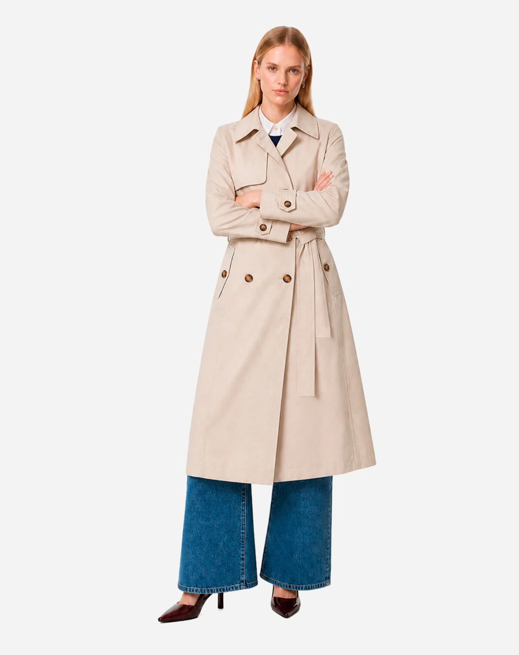 Trench Coat Longo - Bege