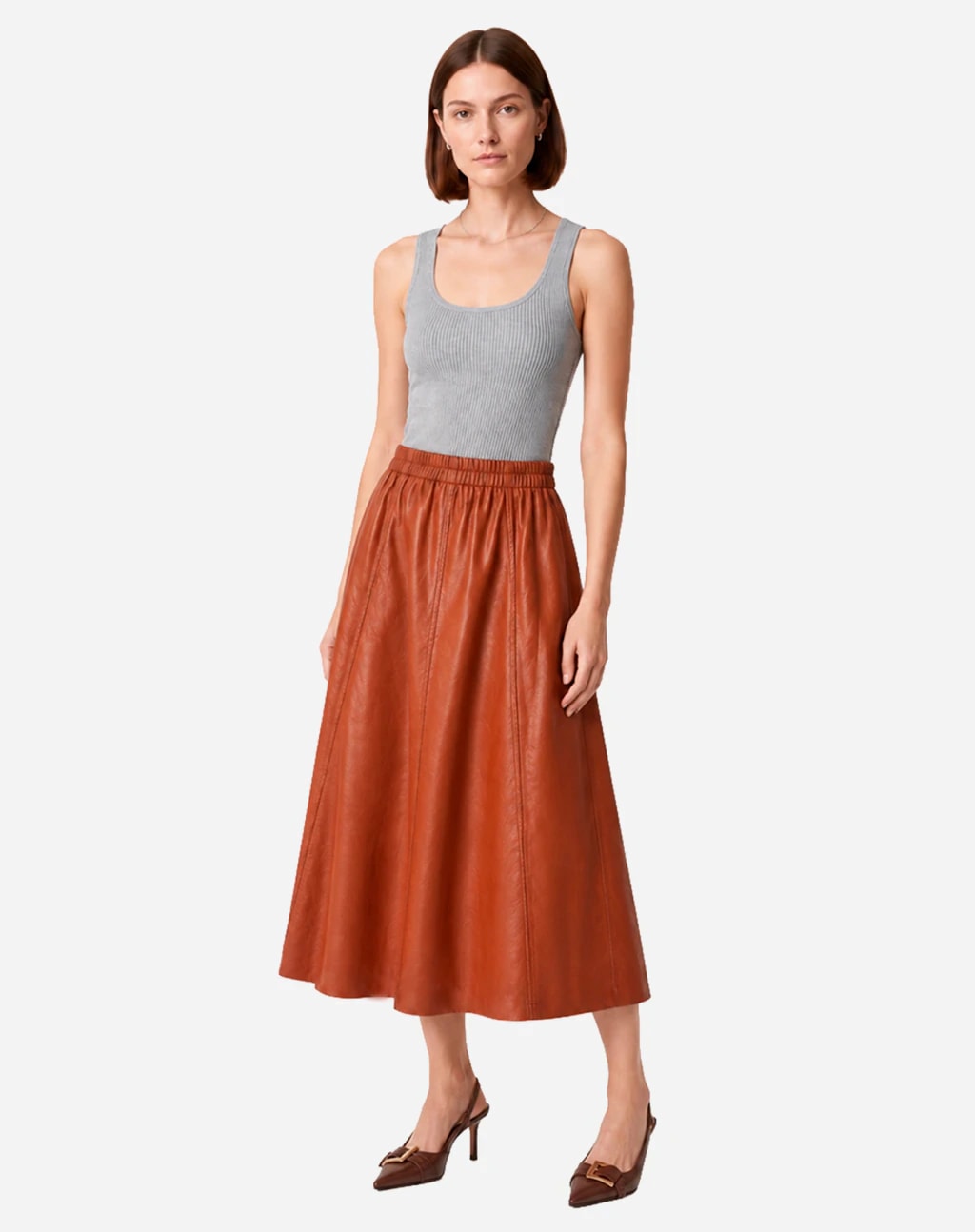 Saia Midi New Statement - Caramelo