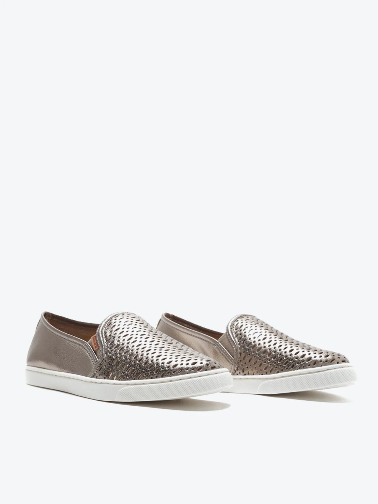 Tênis Slip On Ana Prata Velho