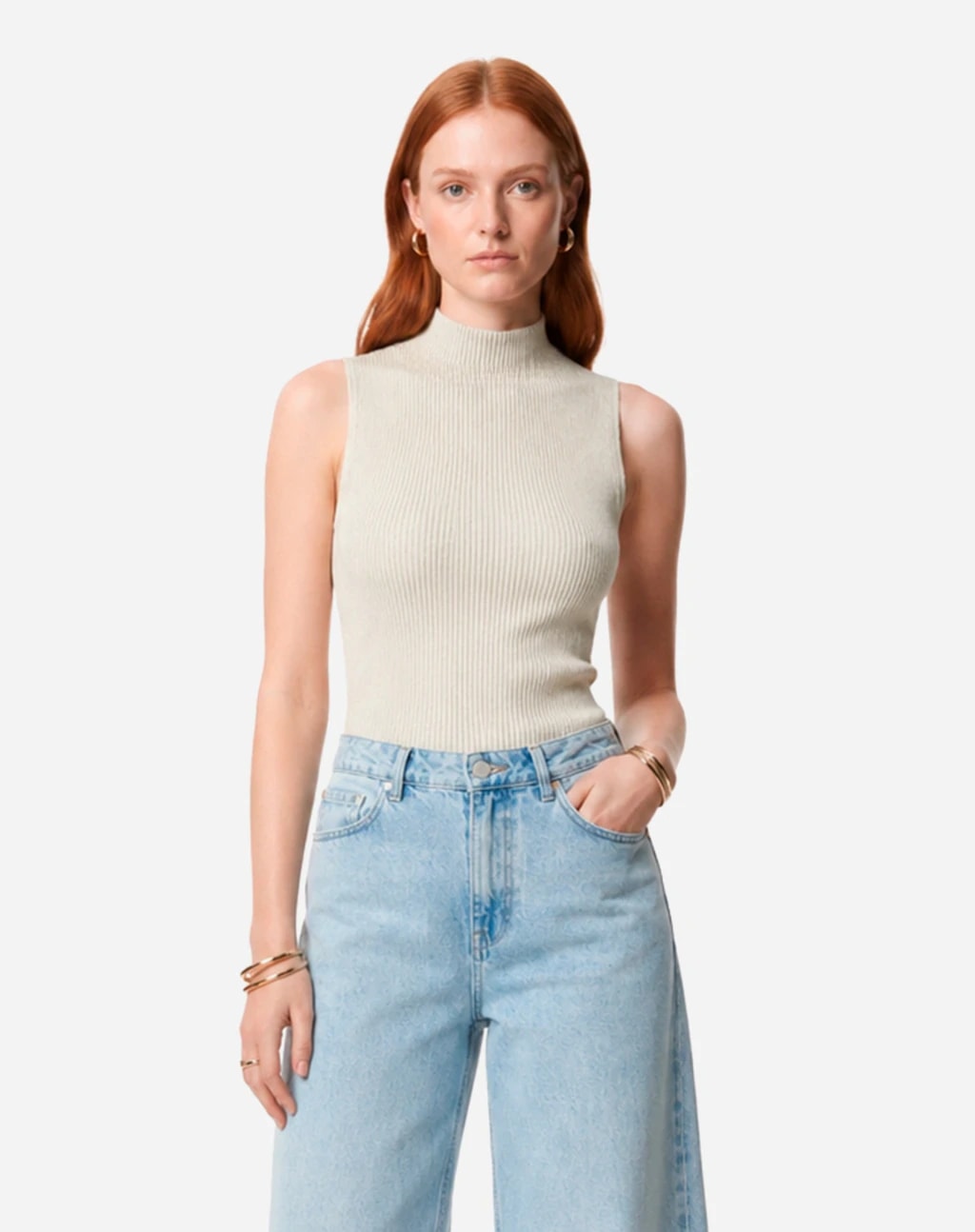 Regata Gola Alta de Tricot - Off White