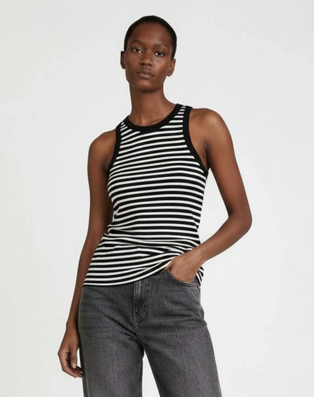 Regata Halter Listrada - Preto