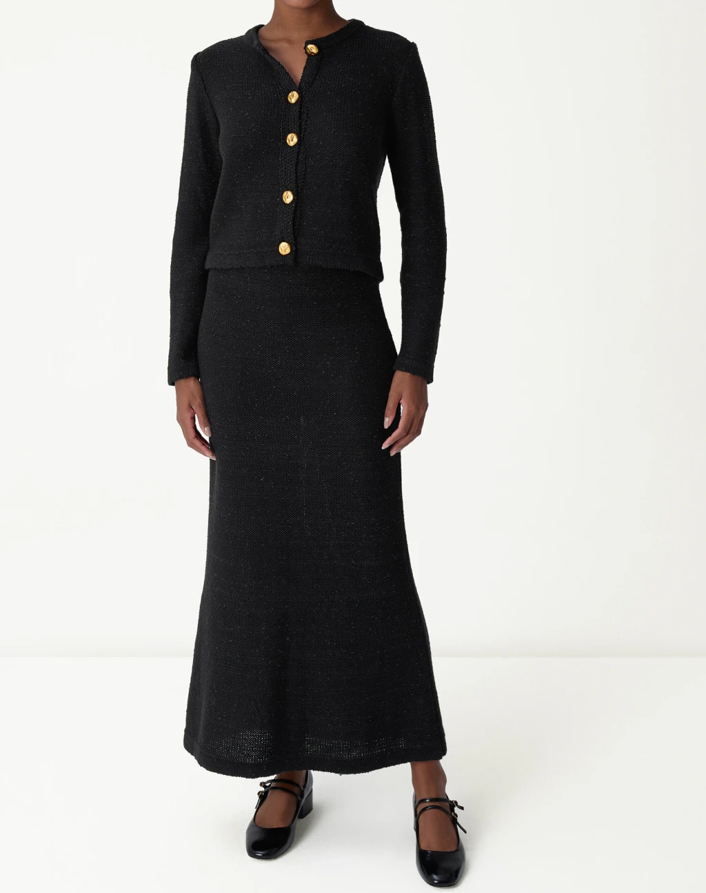 Saia Longa Tricot - Preto