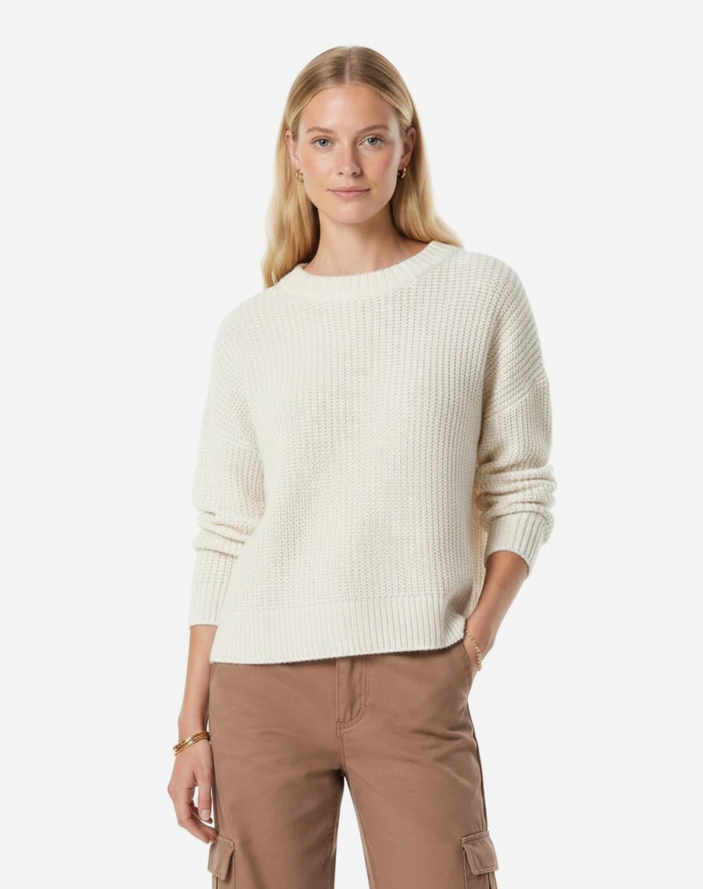 Blusa Gola Careca de Tricot - Off White