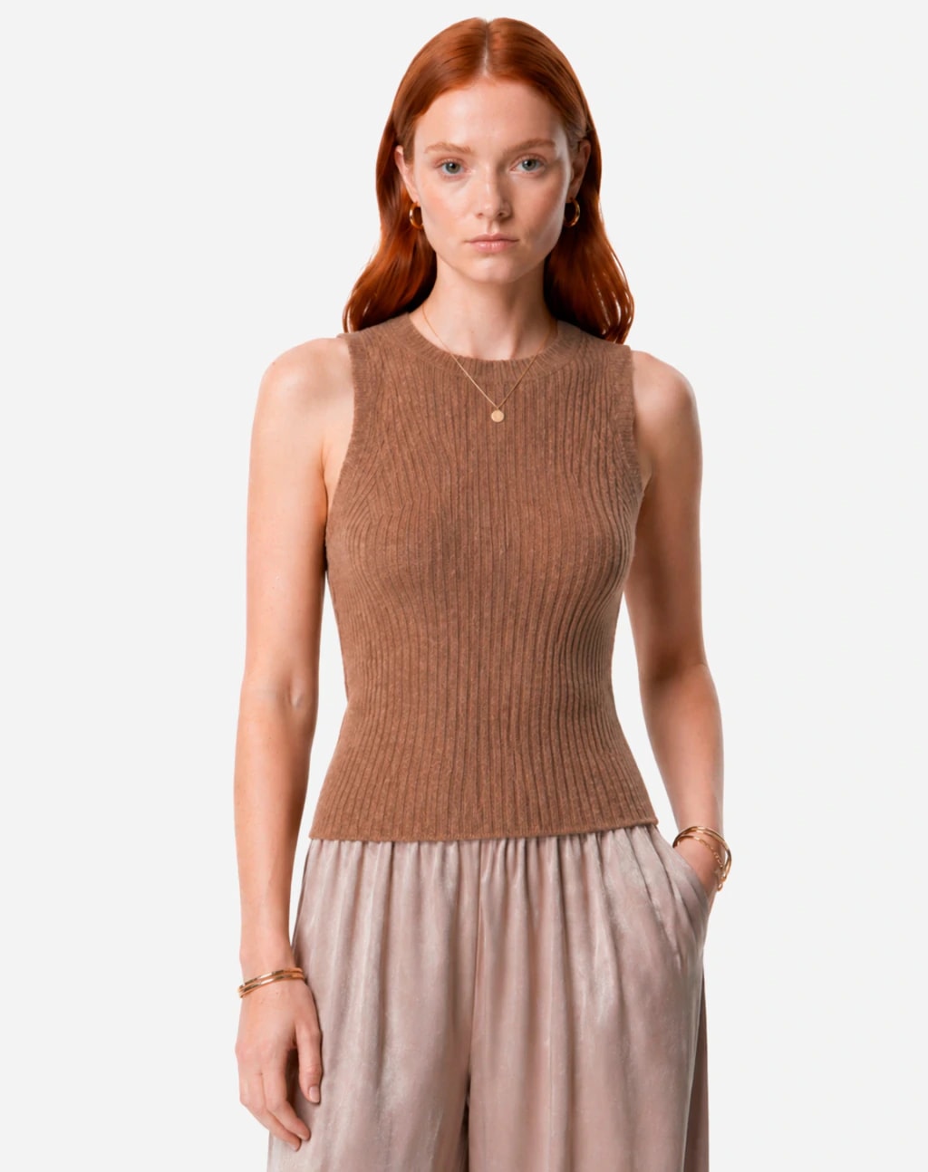 Regata Halter Neck de Tricot - Bege