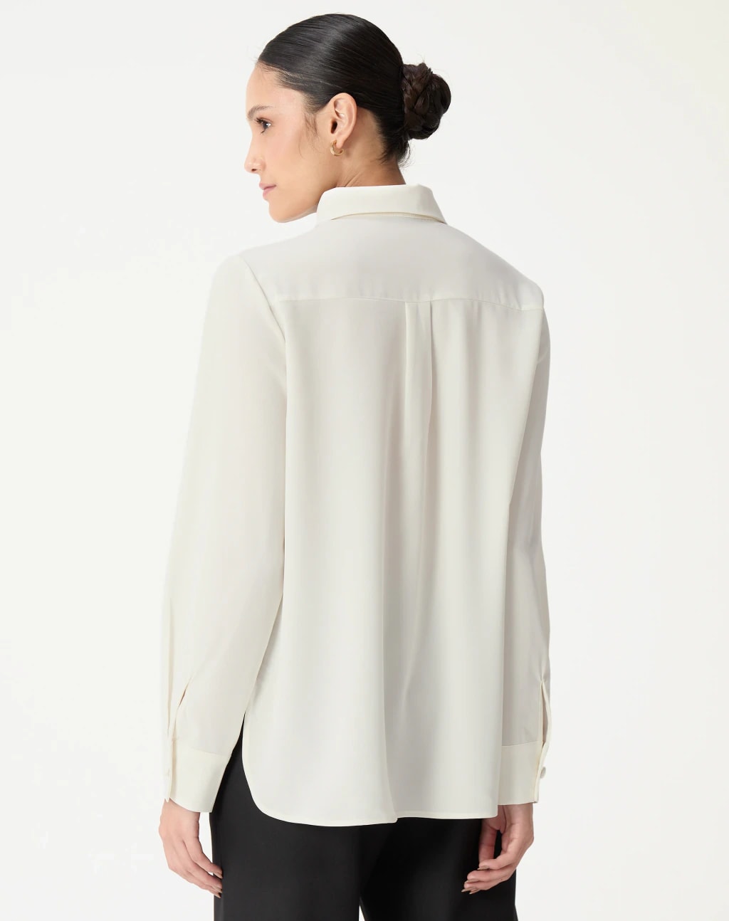 CAMISA ALONGADA COM FENDA - OFF-WHITE